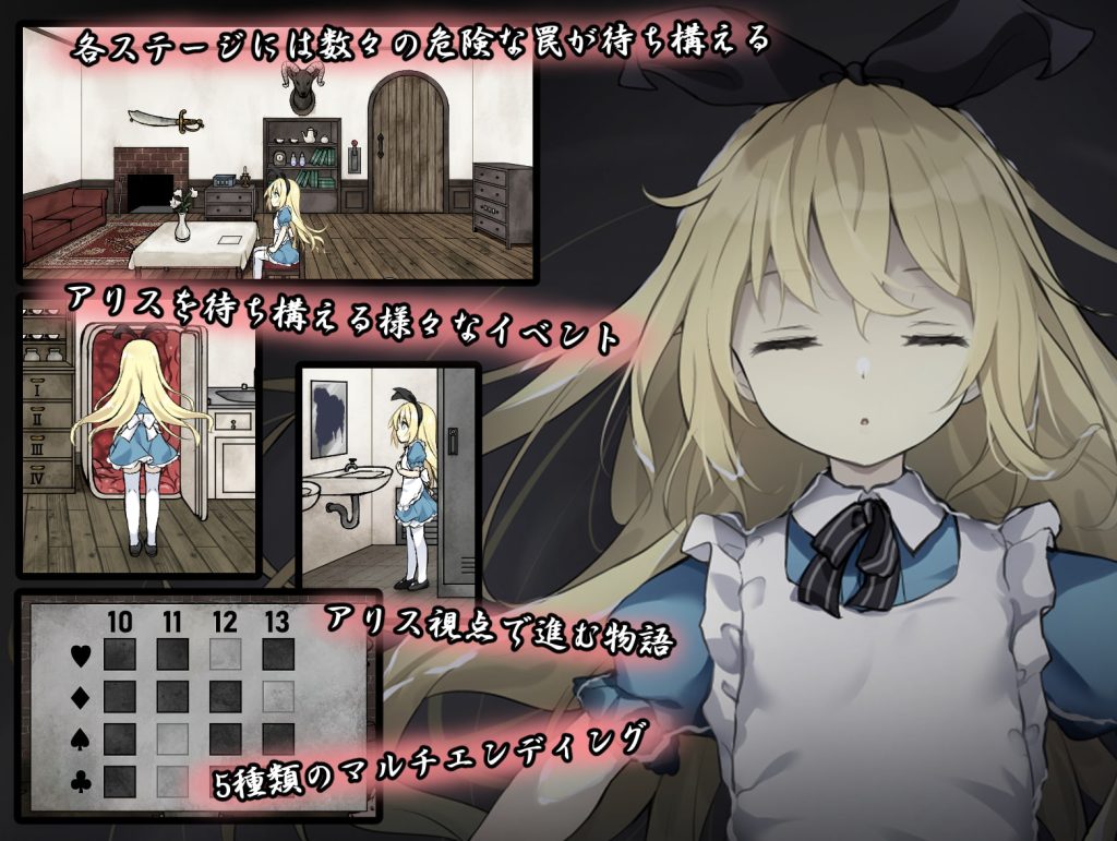 [つっきーのお茶会] 夢獄の国のアリス ～リョナ脱出ゲーム～