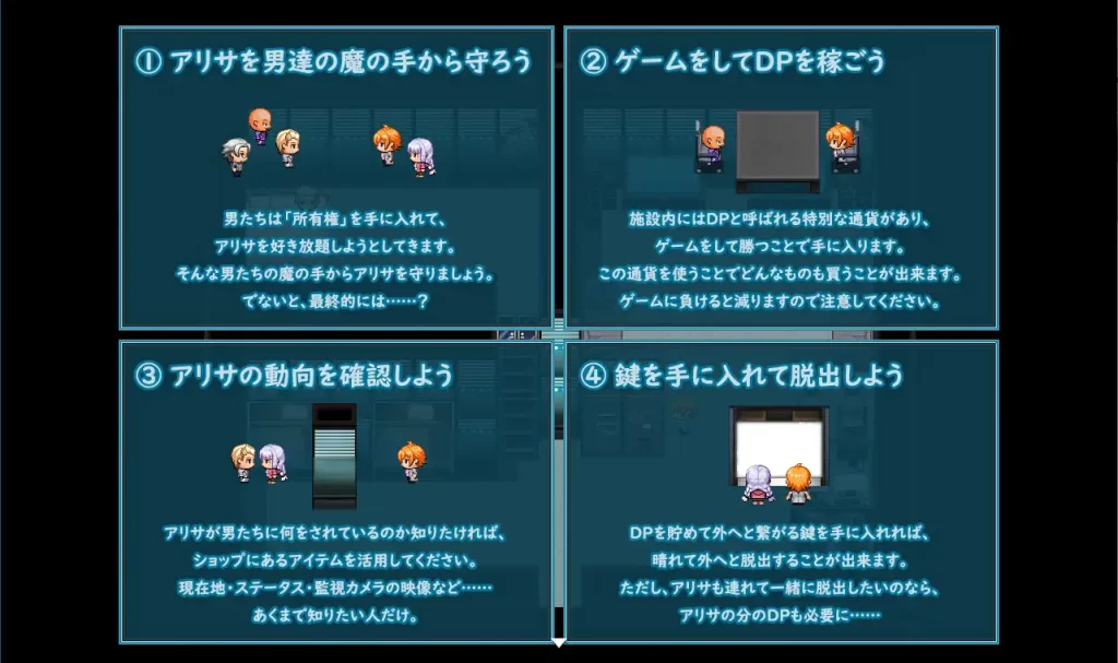 [NTR教団] エスケープ・ルーム～無知な彼女は今日も買われる～